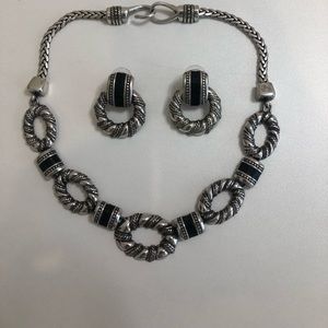 Vintage Brighton necklace and pierced earrings.